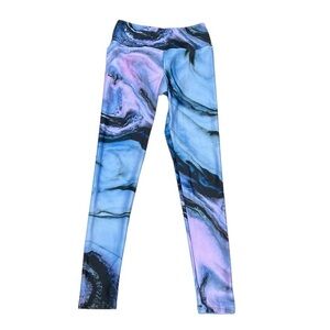 Goldsheep Blue/Purple Marbled Leggings Size Medium